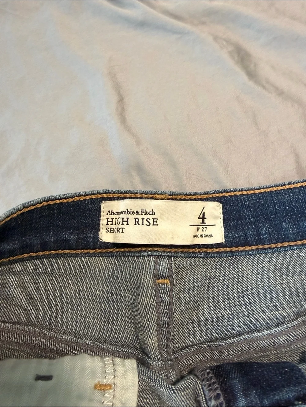 Abercrombie & Fitch A&F, high rise distressed cut off Jean shorts, size 4